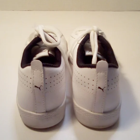 Puma Vintage Womens Leather Low Top Soft Foam Comfort Insert White Sneakers 6.5 - Picture 10 of 16